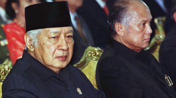 Names in the offshore records include billionaires linked to former Indonesian dictator Suharto (left) and the son of former president B