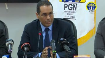 Rómulo Bethancourt, one of Panama’s organized crime prosecutors, gives a press conference