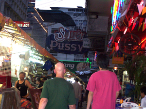 The bars along the streets of the red-light district are where Bangkok's sex workers do business