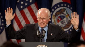Former Vice President Dick Cheney stepped down from Halliburton to become Bush's running mate in Aug