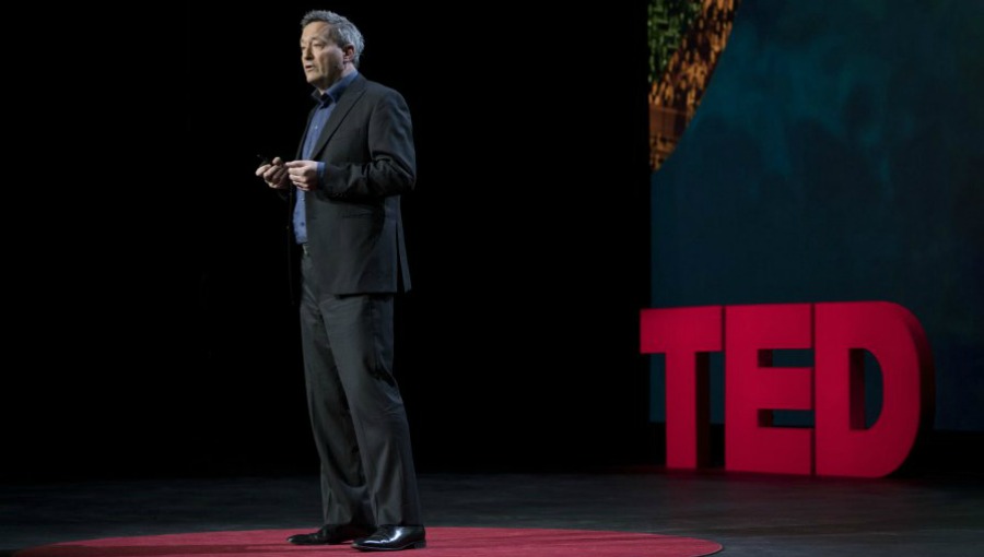 ICIJ Director Gerard Ryle takes to the stage at TED's June summit in Banff, Canada
