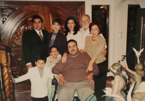 Jorge Abraham poses with his family