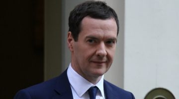 George Osborne exits 10 Downing Street in September 2014