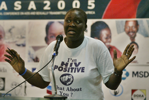 Rolake Odetoyinbo Nwagwu, project director of Positive Action For Treatment Access, at the International Conference on AIDS and Sexually Transmitted Infections in Africa in Abuja in December 2005