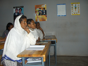 Ethiopian women participate in a Family Health International-funded literacy program in Addis Ababa