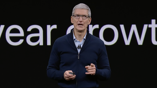 Tim Cook, Apple's CEO, at their latest special event in 2017