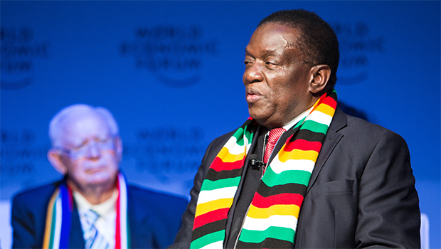 Zimbabwe President Emmerson Mnangagwa at the World Economic Forum