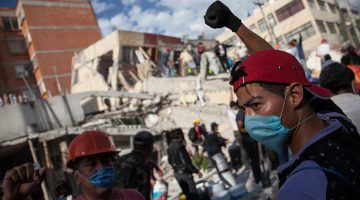 Searching for survivors in Mexico City