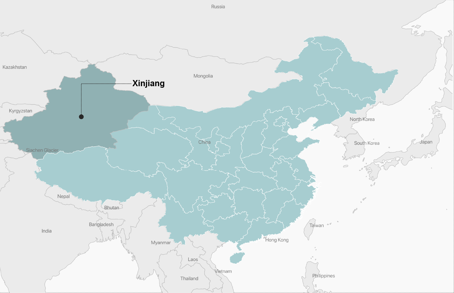 Xinjiang порт карта