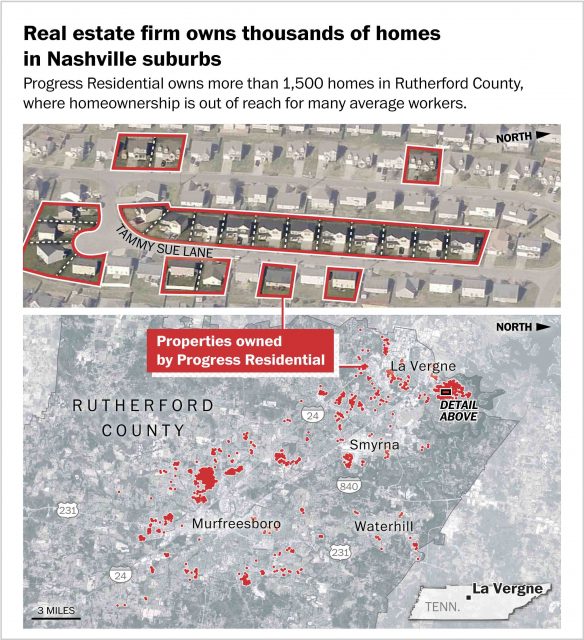 Map showing rental properties on Tammy Sue Lane