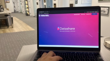 A computer screen showing Datashare