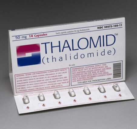 Photo of a blister pack of Thalomid.